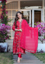 TOULIN FAB Floral Print Kurta TrouserPant 