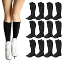Toulite 12 Pairs Ice Figure Skating Socks for Girls Women Kids