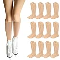 Toulite 12 Pairs Ice Figure Skating Socks for Girls Women Kids