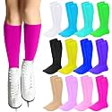 Toulite 12 Pairs Ice Figure Skating Socks for Girls Women Kids