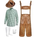 Toulite 6 Pcs Men German Oktoberfest Costume Set