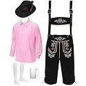 Toulite 5 Pcs German Oktoberfest Costume Set for Men