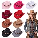 Toulite Western Cowboy Hats Faux Felt with Strap Bulk