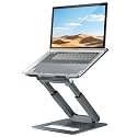 tounee Laptop Stand for Desk Adjustable Height, Telescopic Computer Stand with Pull Out Design Ergonomic Laptop Riser Fits All Laptops 10-16"-Gray