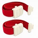 HCG Health Cure Medical Tourniquet Quick Release Buckle Reusable Latex Free Adjustable Strap for IV Blood Collection Phlebotomy Nursing Use Pack of 2 Red