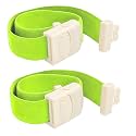 Medical Elastic Tourniquet with Quick Release Buckle | Reusable, Latex-Free, First Aid & Phlebotomy Band for Clinics, Hospitals, Home Use – Green (Pack of 2)
