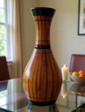 Tovick Table Top Wooden POT Shape vase suitable for Table decor Plastic Vase