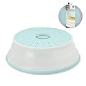 Tovolo Large Microwave Splatter Cover Blue Haze 13 inch Collapsible Silicone Splatter-Cover for Extra Large Microwaves, Dishwasher Safe Vented Plate Guard BPA Reheating Cover for Food (Pack of 6)