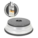 Tovolo Microwave Splatter Cover for Food,Large (Charcoal)-Collapsible&amp;Vented Silicone Splatter GuardLid Microwave Plate&amp;Dish Cover w/Handle BPAFree Kitchen Gadget-MealPrep,Large(13 inch) (Pack of 6)