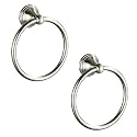 Towel Ring for Bathroom, Brushed Nickel Hand Towel Holder 2 Pack, Bathroom Accessories and Towel Racks for Bathroom Wall Mount
