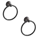 Towel Ring for Bathroom, Oil Rubbed Bronze Hand Towel Holder 2 Pack, Bathroom Accessories and Towel Racks for Bathroom Wall