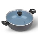 Tower Kadai 24cm Ceramic Non-Stick with Glass