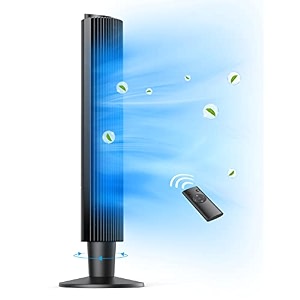 tower fan 42 90 oscillating tower fan with 5 fan speeds sleep mode remote 12h onoff timer portable stand up floor bladeless fan for bedrooms living rooms kitchen offices