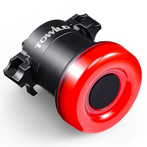 towild bike tail light brake auto sensing rear bike light usb rechargeable taillight ipx7 waterproof 3 safety modes ultra bright for night safety riding