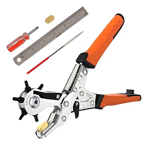 towot belt hole puncher kit upgraded version leather hole punch for belt saddles shoes fabric diy amp craft projects 6 holes heavy duty rotary puncher easily punches perfect round holes