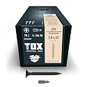 TOX Drywall Screws 3.9 x 25 mm, Magazined for Quick Installation with Magazine Screwdriver, Fine Thread, Plasterboard on Metal Substructure, Pack of 1000 in Box, 142453253925