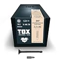 TOX Drywall Screws BS 3.5 x 45 mm, Black Phosphated Screws with Fine Thread + Drill Tip, Plasterboard on Metal Substructure, PH2, Pack of 1000, Includes 1x Bit, 142553213545
