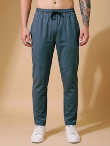 TOXA Solid Men Grey Track Pants