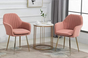 toxigo velvet dining chairs cushion seat chair for living room bedroom restaurant fabric dining chair