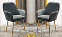 Toxigo Velvet Dining Chairs, Cushion Seat Chair for Living Room Bedroom Restaurant Fabric Dining Chair