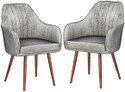 Toxigo Velvet Dining Chairs Cushion Seat Chair