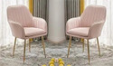 Toxigo Velvet Dining Chairs, Cushion Seat Chair for Living Room Bedroom Restaurant Fabric Dining Chair