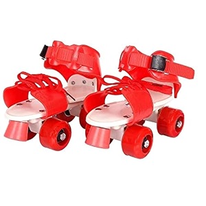 toy arena unisex_youth adjustable quality quad roller skates inline skates suitable for age group 6 to 14 years red