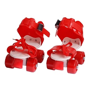 toy arena unisex_youth adjustable quality quad roller skates inline skates suitable for age group 6 to 14 years red