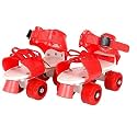 Toy Arena Unisex_Youth Adjustable Quality Quad Roller Skates Inline Skates Suitable For Age Group 6 To 14 Years (Red)