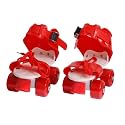 Toy Arena Unisex_Youth Adjustable Quality Quad Roller Skates Inline Skates Suitable For Age Group 6 To 14 Years (Red)