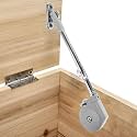 Toy Box Hinge Soft Close, Lid Stay 105 Degree Open Slow Down Chest Hinges Lid Support for Upward Top Opening Flap Doors Wooden Box Cedar Storage Trunks & Benches (1Pack)