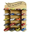 Toy Car Garage Wall Rack for Kids | Parking Garage for Hot Wheels Cars | Holds 20 Cars | Wooden/MDF Toy Garage Wall Hanging | Kids Room Toy Parking (Carss Not Included) (Pack of 1)