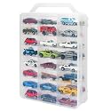 Toy Car Storage Case, 48 Slots Double Sided Display Case, Clear