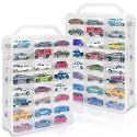 Toy Car Storage Case, 48 Slots Double Sided Display Case (2 Pcs)