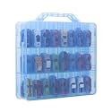 Toy Car Storage Case, Diecast Display Case 48 Slots (Blue)