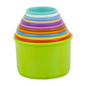 Toy Fun Build Up Beakers Stacking and Nesting Toy for Kids, Multicolour - 12 Pieces