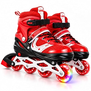 toy imagine adjustable inline skates red