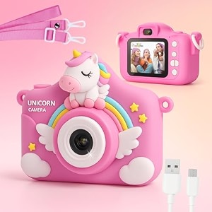toy imagine kids digital camera 48mp with 2 screens amp 1080p video unicorn