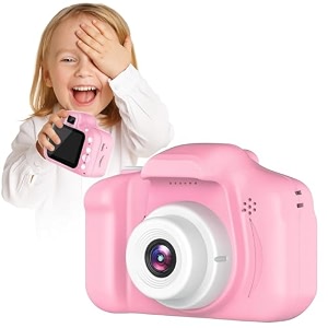 toy imagine kids digital camera 30mp amp1080p video photos 2-inch screen usb rechargeable amp portable fun mini toy camera for boys amp girls age 312 educational birthday gift supports 32gb sd cardpink