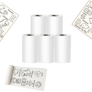 toy imagine non-sticky thermal printer paper roll white 25 inch