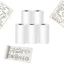 Toy Imagine Non-Sticky Thermal Printer Paper Roll, White, 2.5 Inch