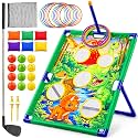 TOY Life 3-in-1 Dinosaur Cornhole & Ring Toss, Backyard Party Game Kids