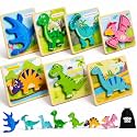 TOY Life Toddler Puzzles Ages 2-4, Wooden Puzzles for Toddlers 1-3, 7 Pcs Dinosaur Puzzle 2 Year Old, Puzzles for Kids Ages 3-5, Toddler Boy Toys 2-3, Educational Learning Toys for 3 Year Old