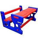 Toy Park Plastic Bench|Scholar Table Chair Double Seat 2-5 Years Age Group|Multicolor