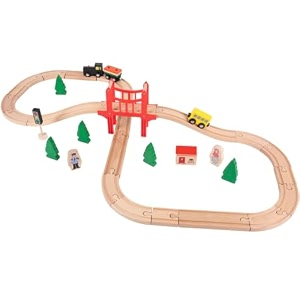 pretend play set toys for kids  39-piece train track set with over bridge track  interactive kids rail toys  enhances imaginative play amp creativity  perfect for young engineers