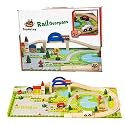 40 PCs Wooden Urban Rail Over Pass Puzzle Block Set for Children - Kids Educational Wooden Toy Train Set - STEM Learning Toy for Toddlers - Creative Building Blocks for Boys and Girls
