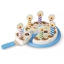 Birthday Party Cake - Wooden Play Food With Mix-N-Match Toppings And 7 Candles - Kids