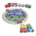 Pretend Play Set Toys for Kids (One Circular Orbit, 6 in 1 Pack Cars and 4 in 1 Magnetic Train Set)