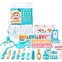 Children's Wooden Doctor Toy Set: Pretend Oral Dentistry Little Doctor Nurse Toy Set for Role-Playing and Educational Learning