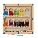Magnetic Color and Number Maze - Wooden Magnet Board Puzzles Toddler Activities Counting Matching Games Montessori Counting Fine Motor Skills Toys Gifts